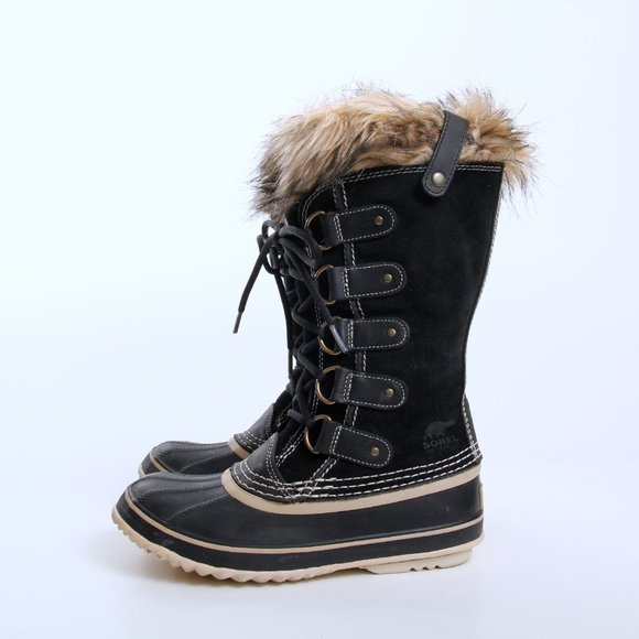 Sorel Joan Of Arctic Winter Tall Boots in Black Women Size 7 - Picture 7 of 14